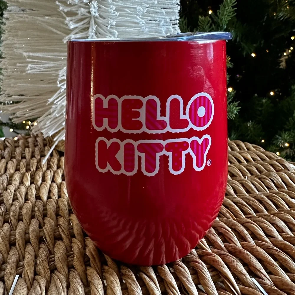 Hello kitty Christmas Holiday red wine sip cup gift Collectible - Picture 3 of 5